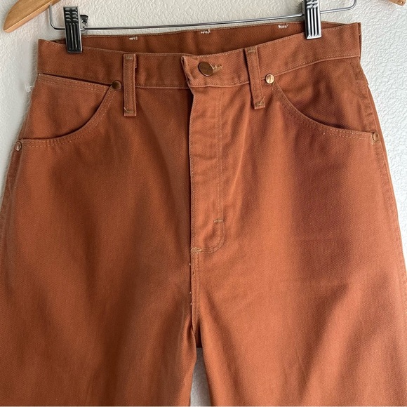 NEW Wrangler | Rare 60s 70s Vintage Rust Orange Straight-Leg Jeans - Picture 4 of 12